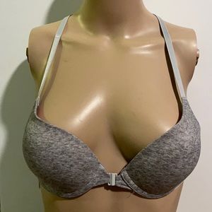PINK Everywhere Push-Up Heather Grey 32B
